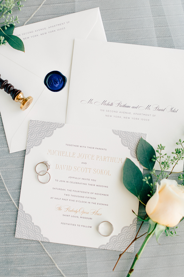 Elegant and Classic Navy Wedding Invitations by Fourteen-Forty / Oh So Beautiful Paper