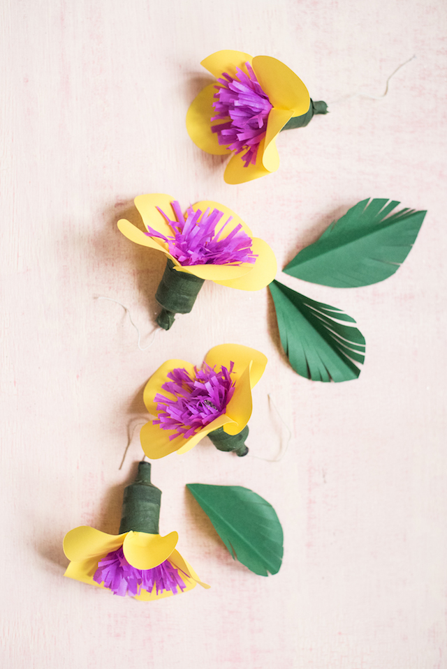 DIY Paper Flower Party Poppers / BerinMade London for Oh So Beautiful Paper