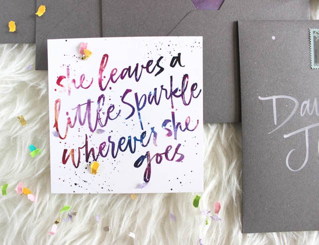 Galaxy-Inspired Graduation Announcements by Ash Bush Lettering and Design / Oh So Beautiful Paper