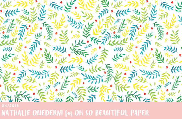 Watercolor Strawberries Illustrated Wallpaper by Nathalie Ouederni for Oh So Beautiful Paper