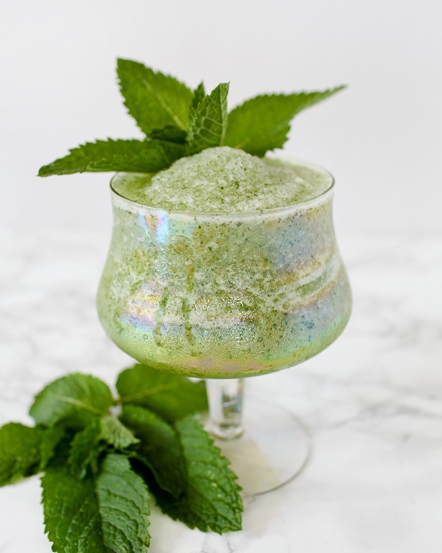 Missionary's Downfall / Mint Frozen Cocktail Recipe by Liquorary for Oh So Beautiful Paper