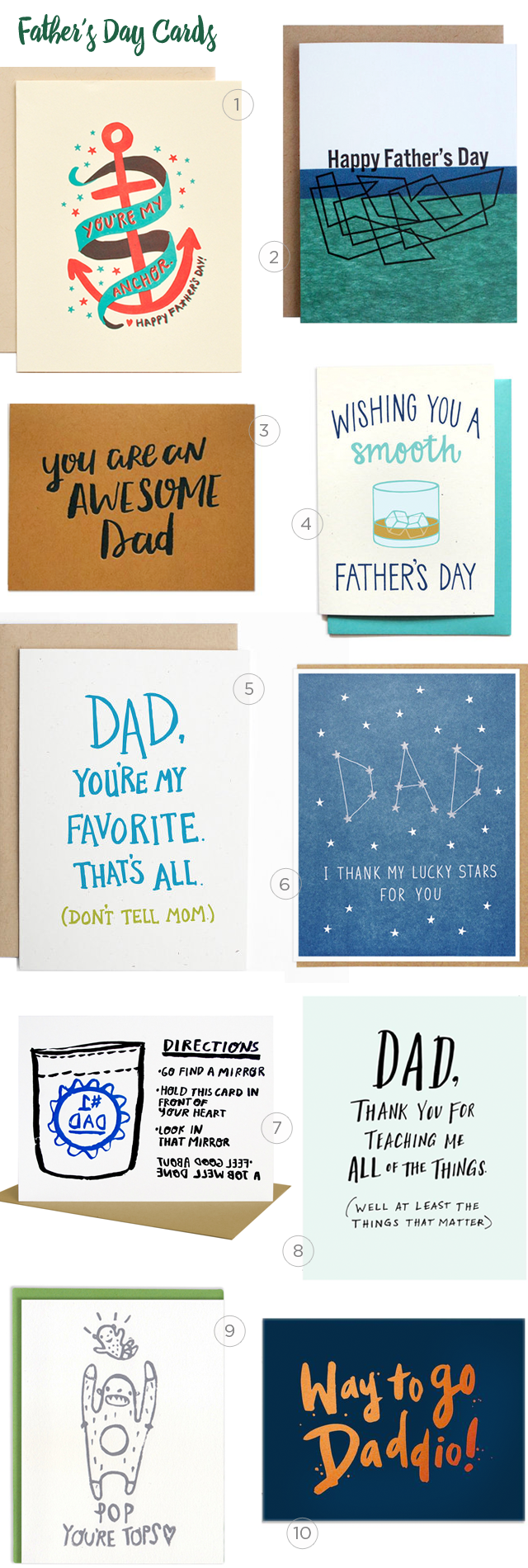 Seasonal Stationery: Father's Day Card Round Up / Oh So Beautiful Paper
