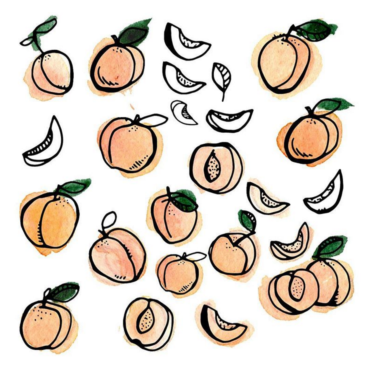 Peaches Illustration by Brainstorm / Oh So Beautiful Paper