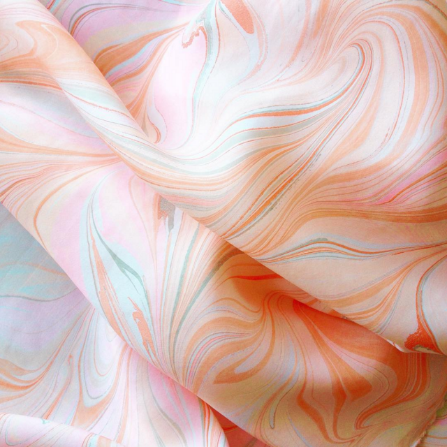 Natalie Stopka Marbled Ribbons via Instagram  / Oh So Beautiful Paper