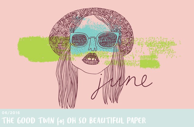 Summer Hat Illustrated Wallpaper by The Good Twin for Oh So Beautiful Paper