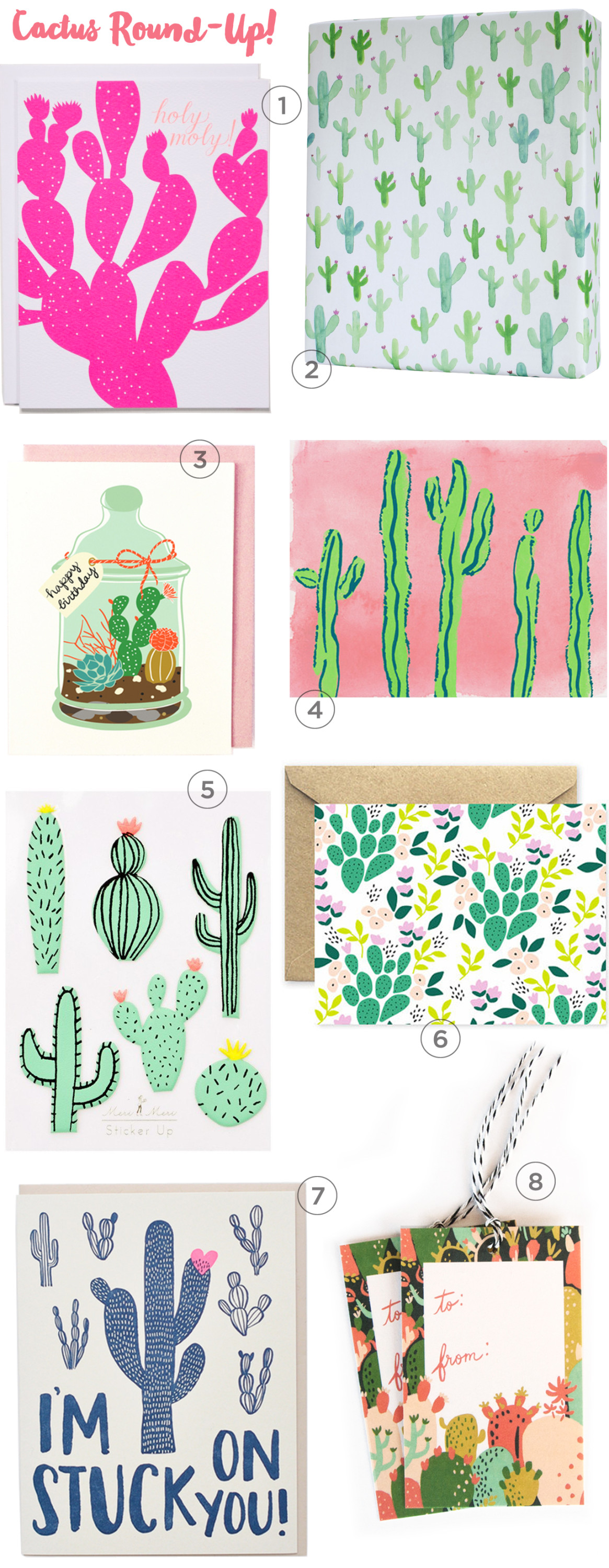 Cactus-Themed Paper Goods Round Up / Oh So Beautiful Paper