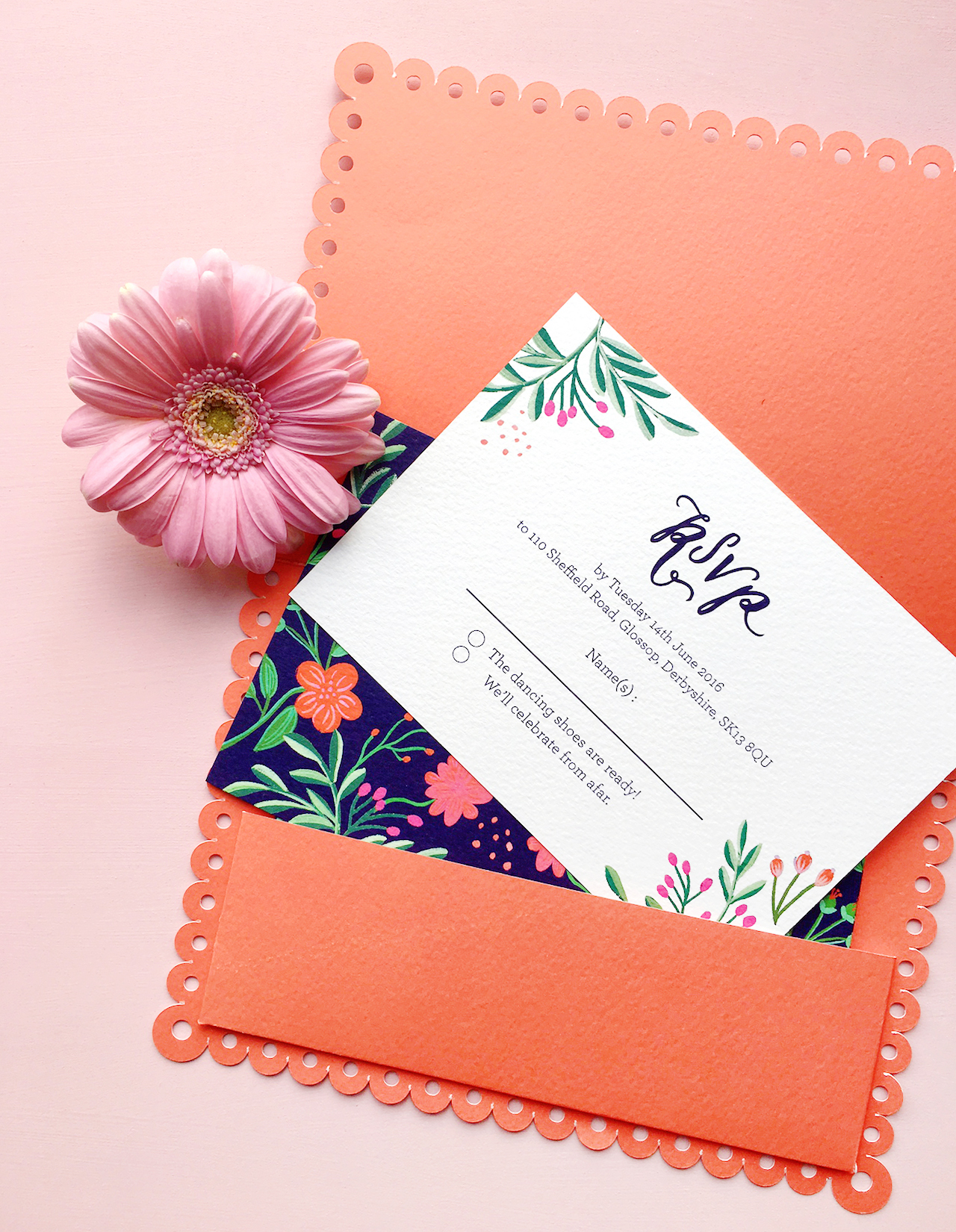 Colorful Mexican Fete-Inspired Wedding Invitations by BerinMade / Oh So Beautiful Paper