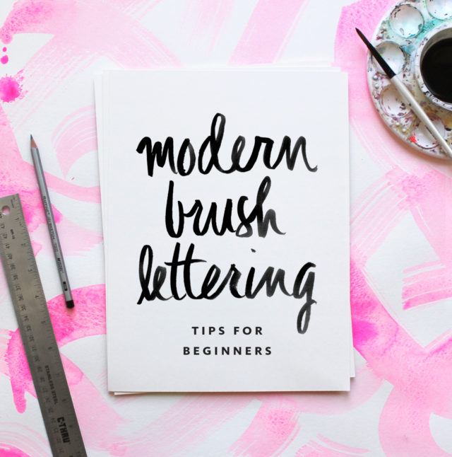 Modern Brush Lettering Tips For Beginners