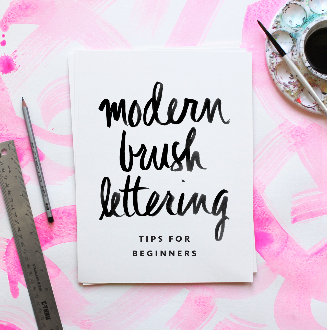 brush lettering paper