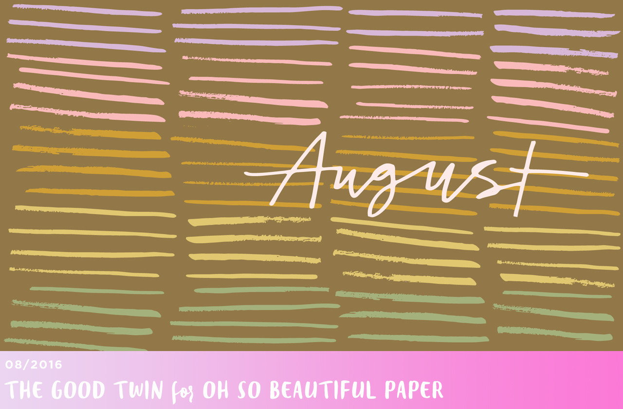Desktop Downloads: August Illustrated Wallpaper by The Good Twin for Oh So Beautiful Paper