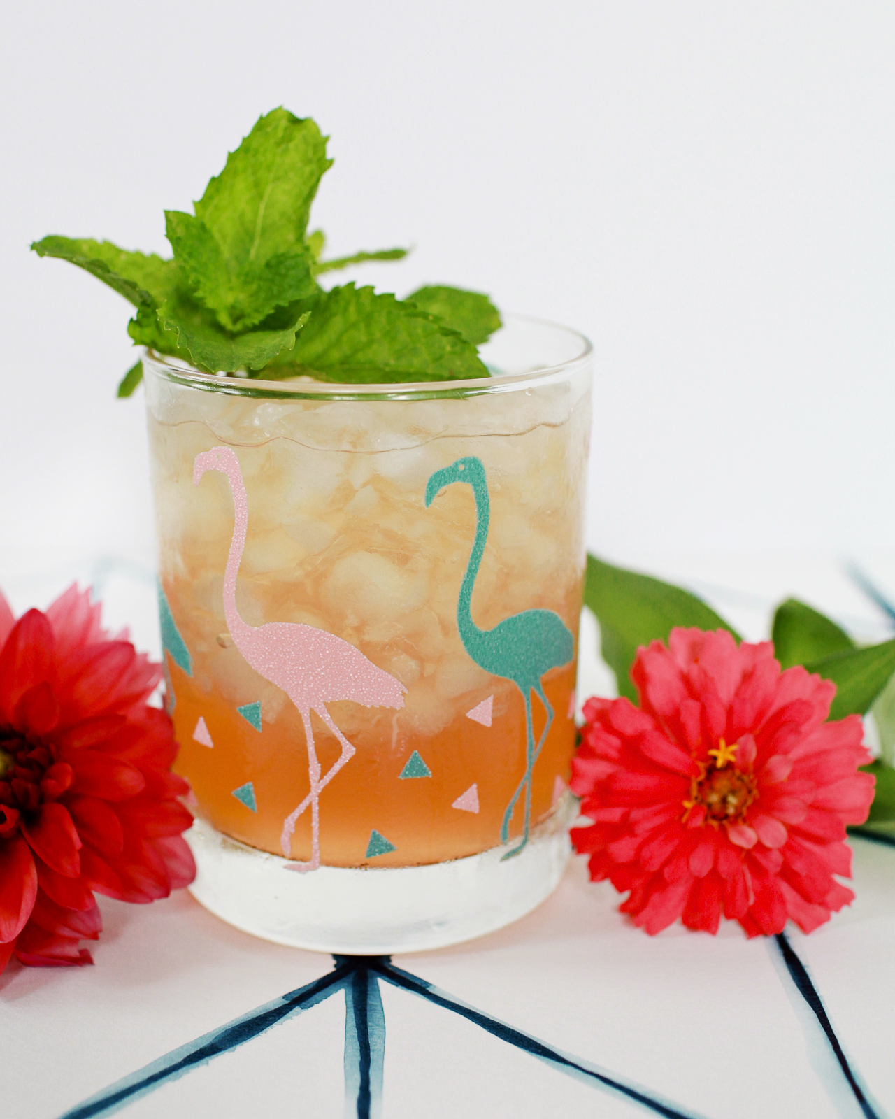 Lemon-Mint Tiki Shrub Cocktail Recipe / Liquorary for Oh So Beautiful Paper