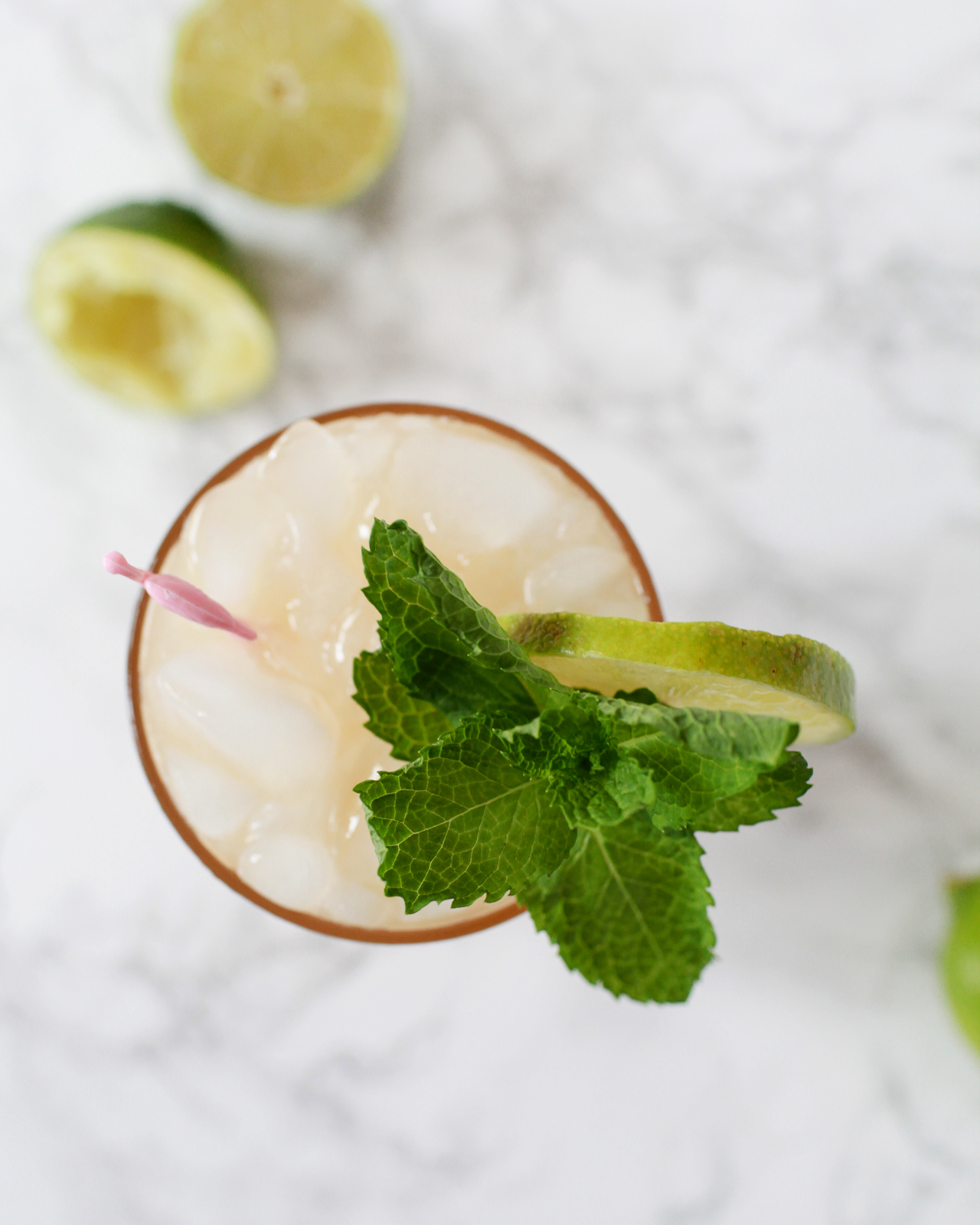 Tiki Banana-Lime Smash Cocktail Recipe / Liquorary for Oh So Beautiful Paper
