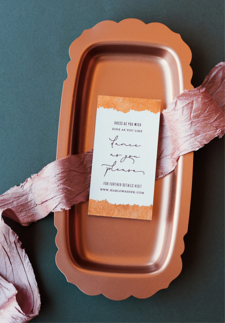 Copper and Leather Wedding Invitation Inspiration