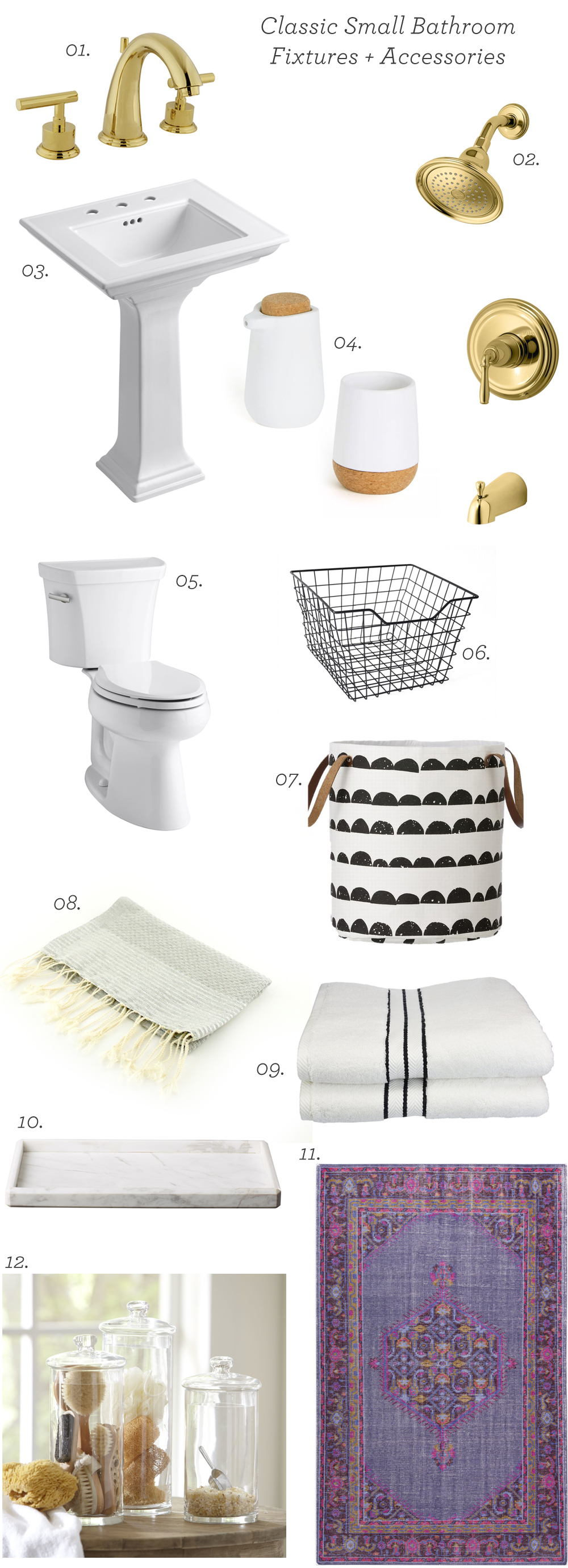 Beautiful and Classic Small Bathroom Fixtures and Accessories