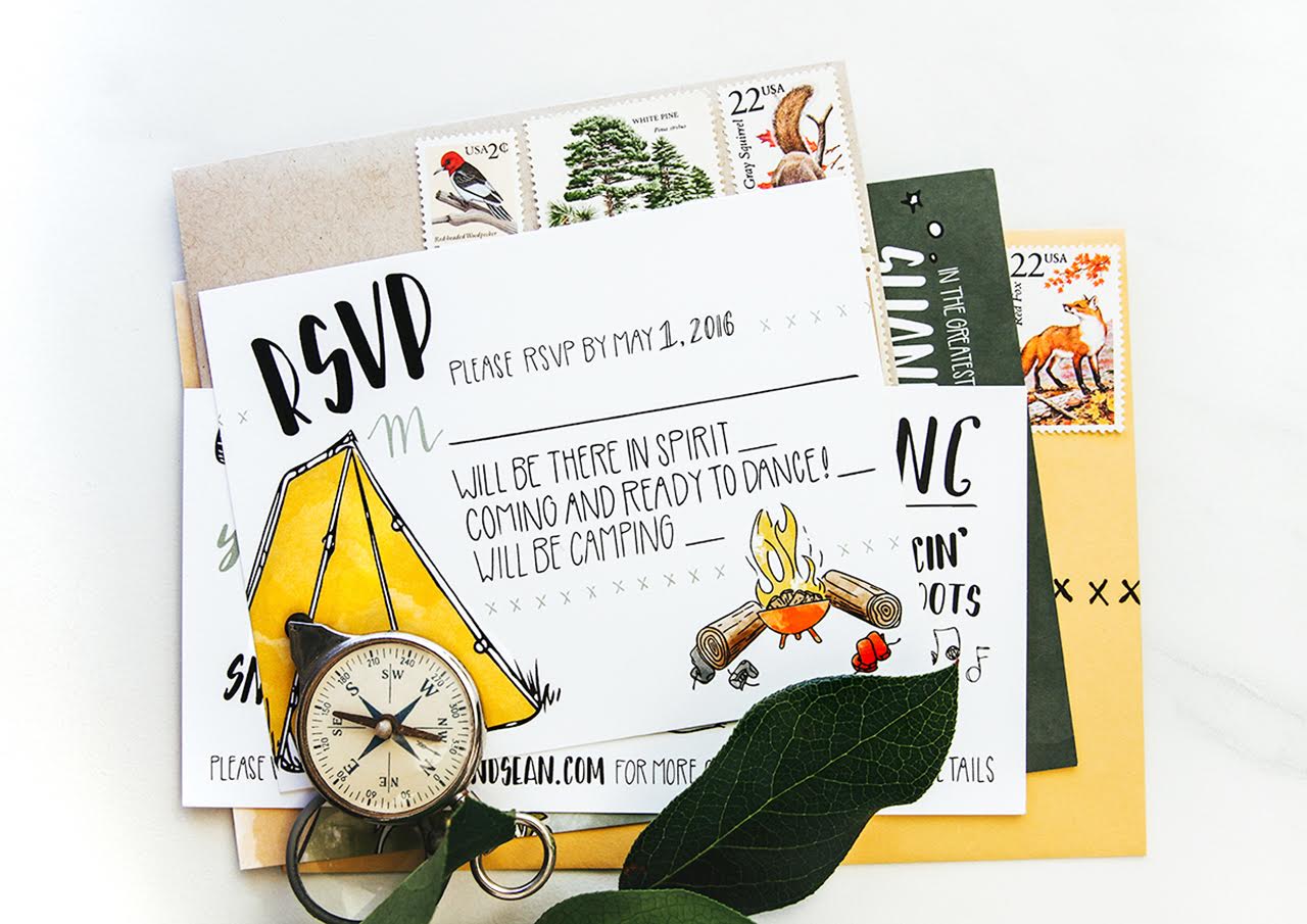 Moonrise Kingdom-Inspired Wedding Invitations by The Cozy Gnome