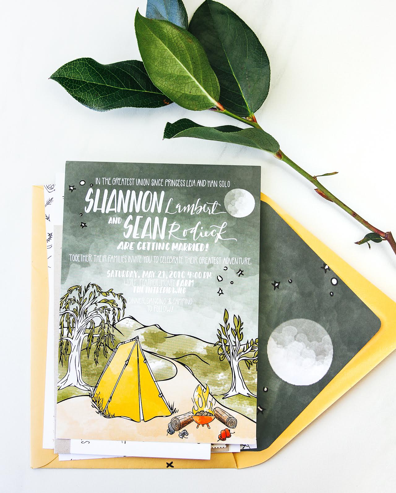 Moonrise Kingdom-Inspired Wedding Invitations by The Cozy Gnome