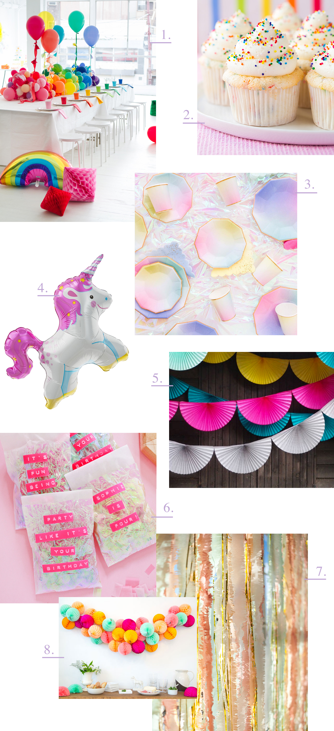 Party Inspiration: A Rainbow Unicorn Birthday Party