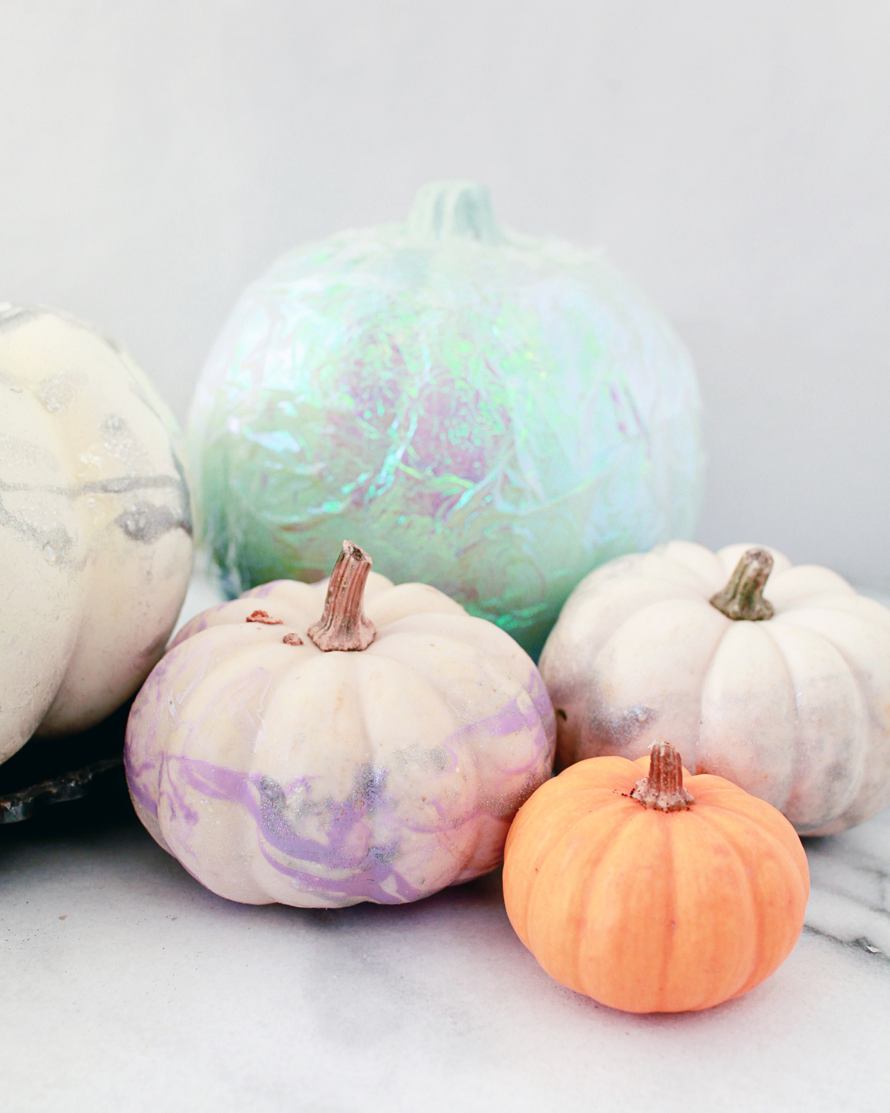 DIY Iridescent Pumpkins for Halloween!