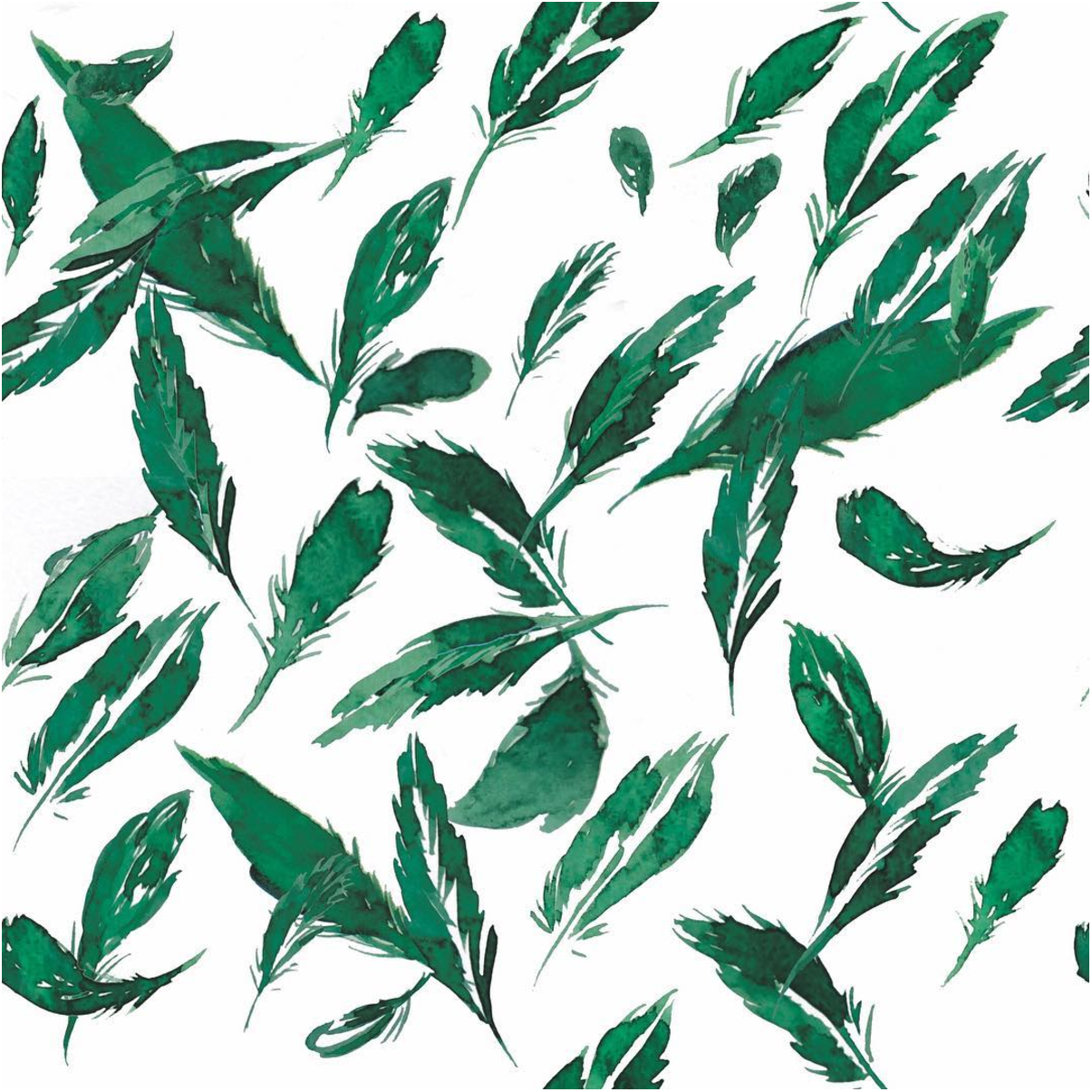Green Feather Envelope Liner Pattern by RSVP Paper Co via Instagram