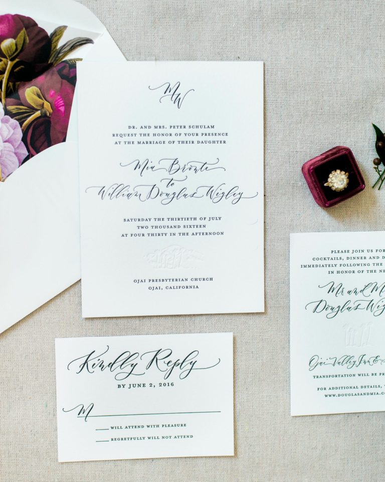 Timeless Black and White Wedding Invitations