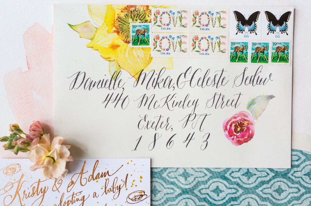 Whimsical Floral Adoption Baby Shower Invitations by Momental Designs