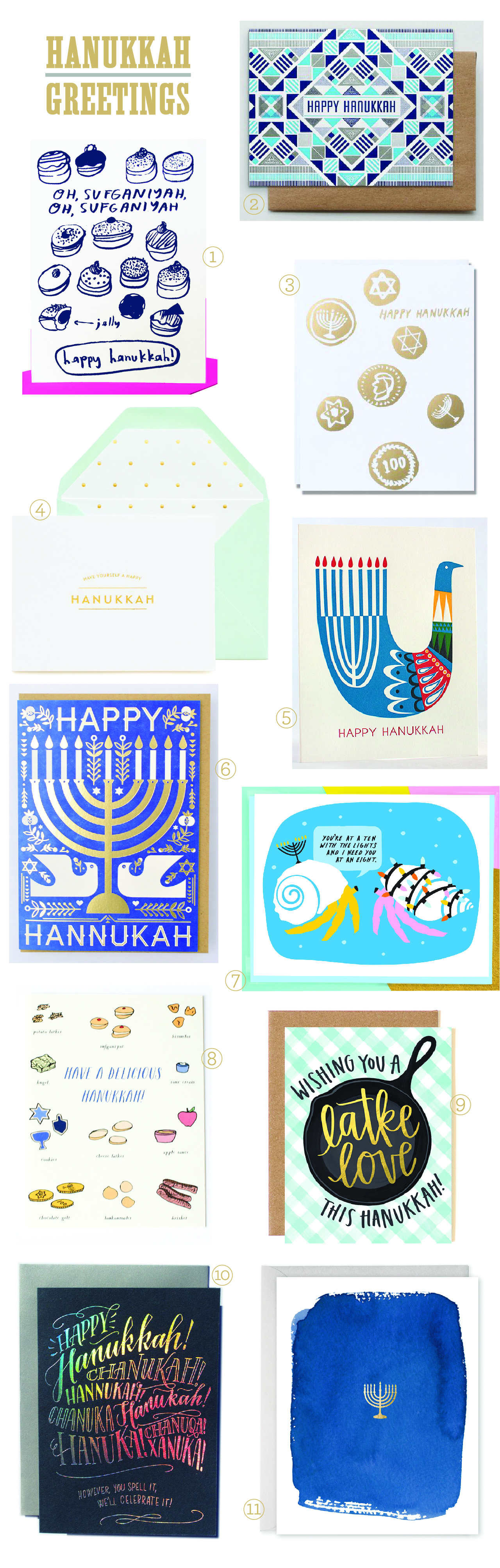 Seasonal Stationery: 2016 Hanukkah Cards