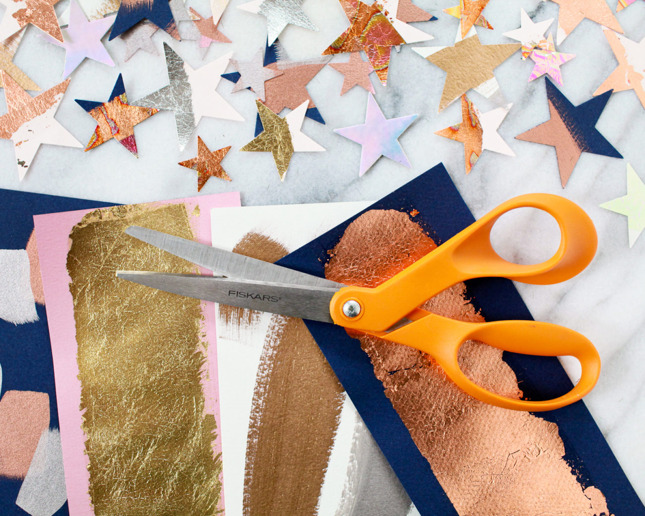 Diy Metallic And Iridescent Star Table Confetti