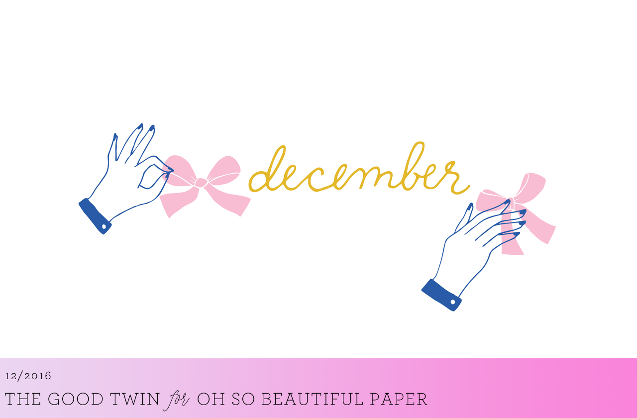 Illustrated December Wallpapers / December Bows by The Good Twin
