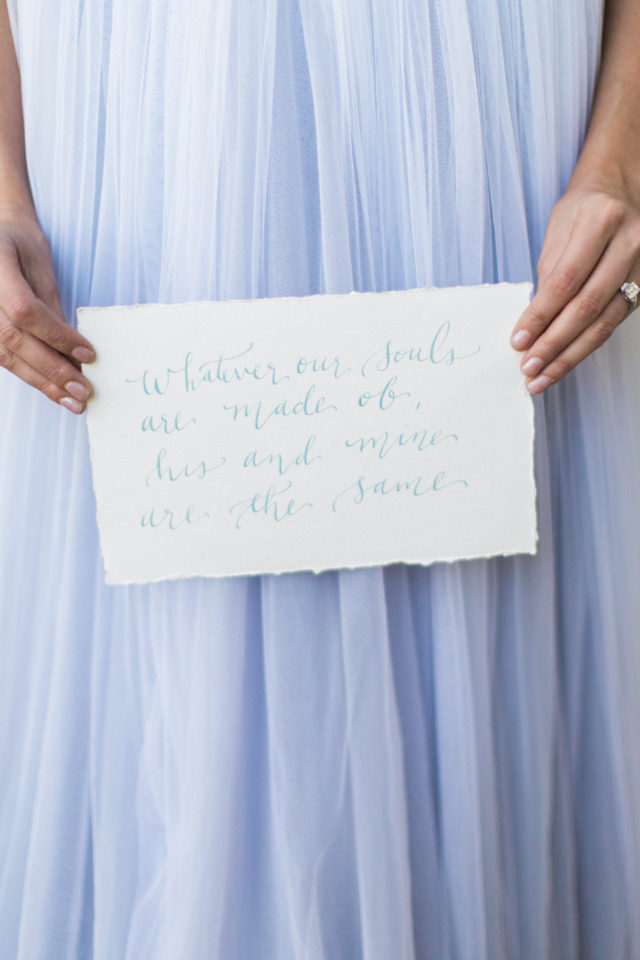 Calligraphy Inspiration: Pirouette Paper / Photo Credit: Mallory Dawn Photography