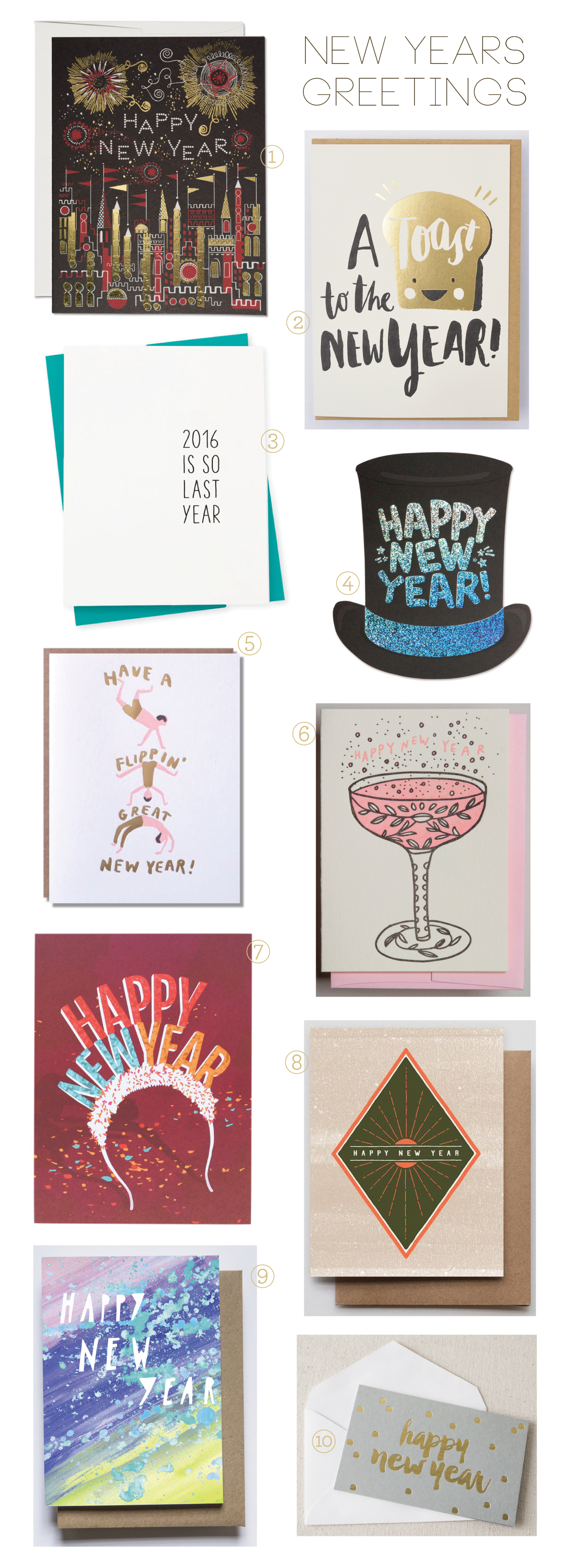 Seasonal Stationery: New Year's Card Round Up