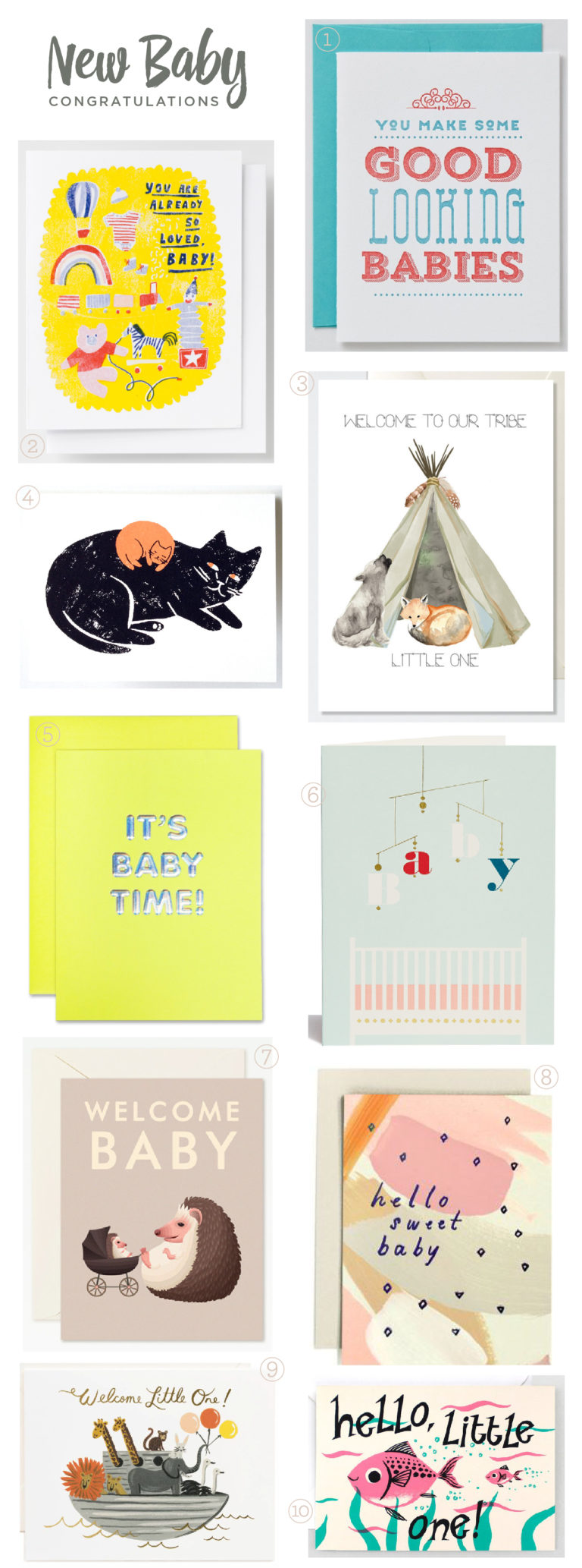 Stationery A-Z: New baby congratulations cards