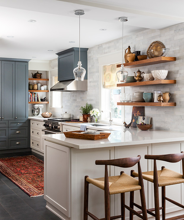 Howdens - Take inspiration from @hannah_hitchen on Instagram and pair grey  kitchen cabinets with copper accessories to bring warmth into any space:  howdens.com/kitchens/fitted-kitchens Kitchen featured: Fairford Graphite