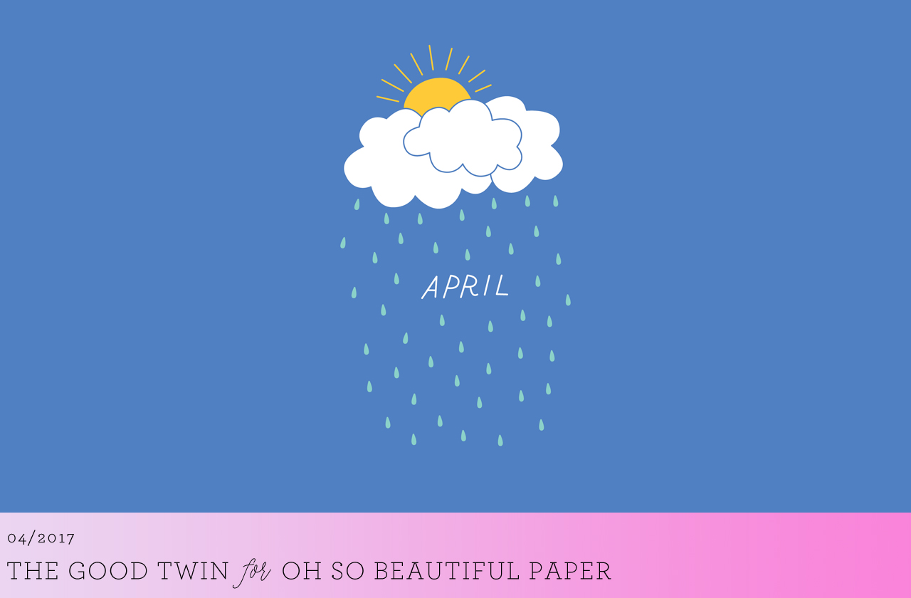 April Showers Illustrated Wallpaper by The Good Twin
