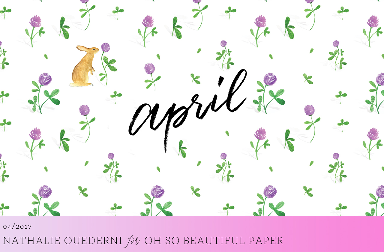 Illustrated April Wallpaper by Nathalie Ouederni