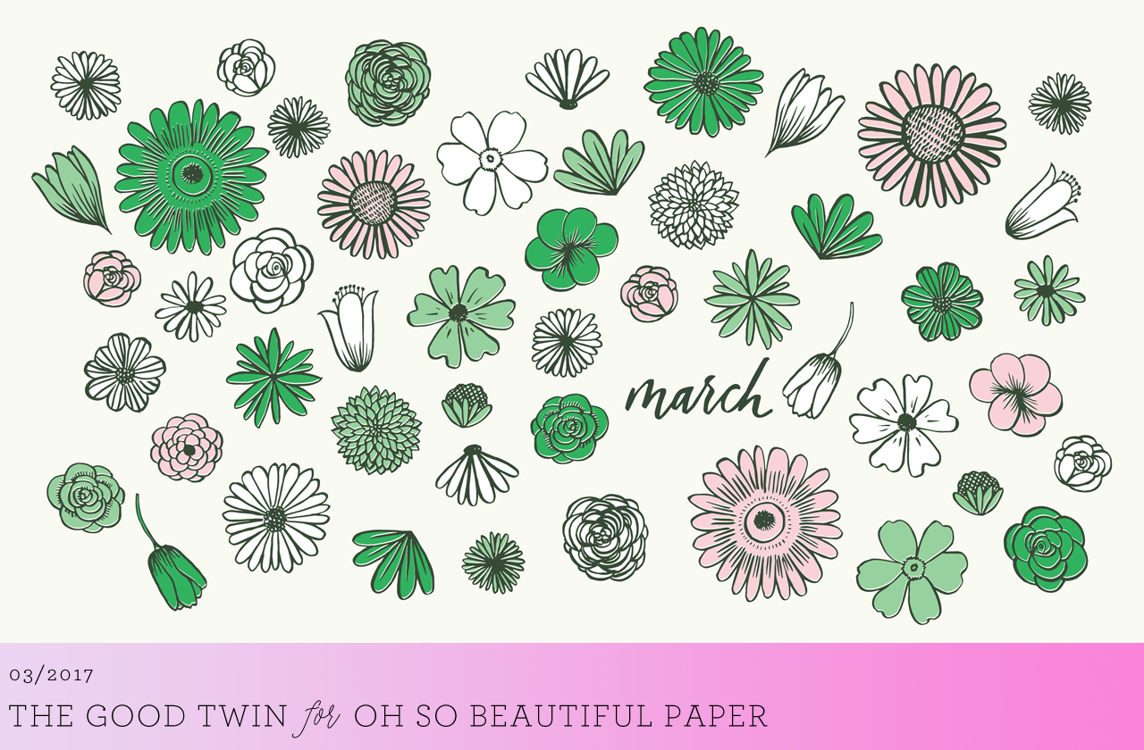 March Illustrated Wallpaper by The Good Twin for Oh So Beautiful Paper