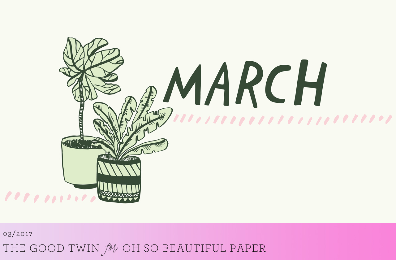 March Illustrated Wallpaper by The Good Twin for Oh So Beautiful Paper