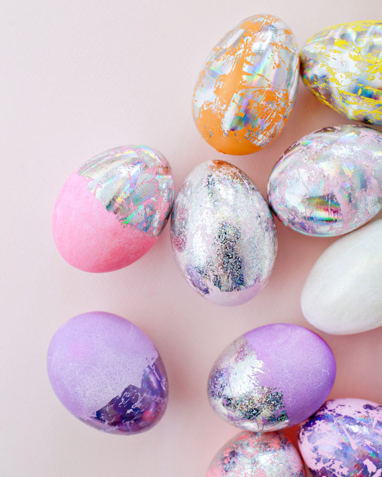 DIY Hologram Foil Easter Eggs