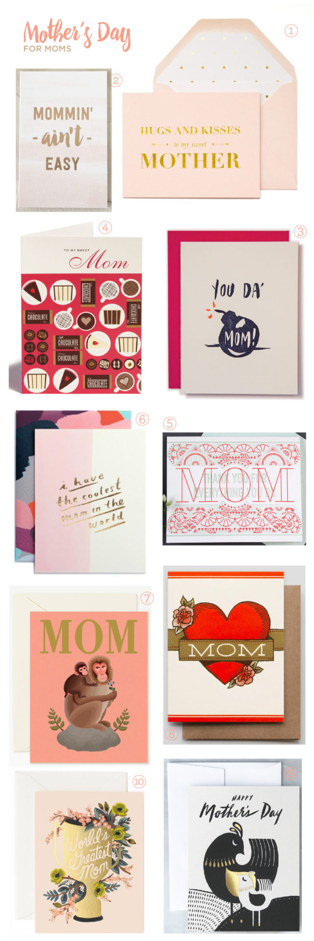 Seasonal Stationery: Mother's Day Cards for Moms