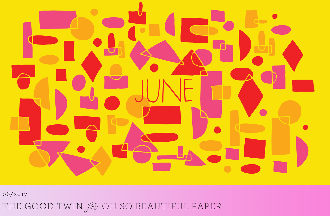 June Illustrated Wallpaper by The Good Twin for Oh So Beautiful Paper