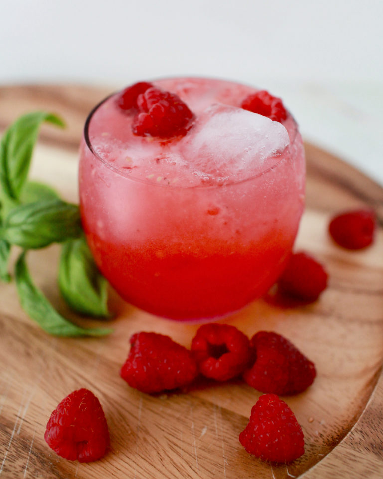 Raspberry Elderflower Gin and Tonic