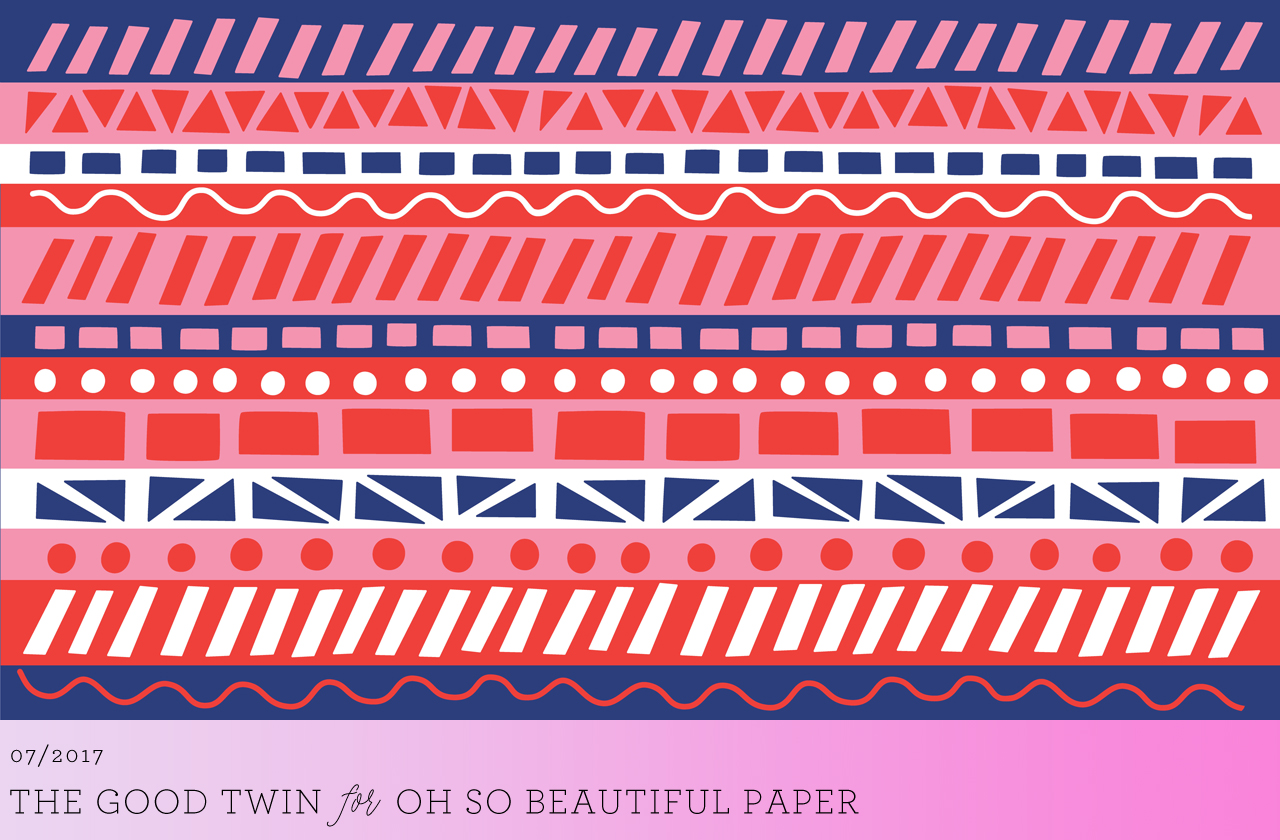 Flag Pattern Illustrated Wallpaper by The Good Twin for Oh So Beautiful Paper