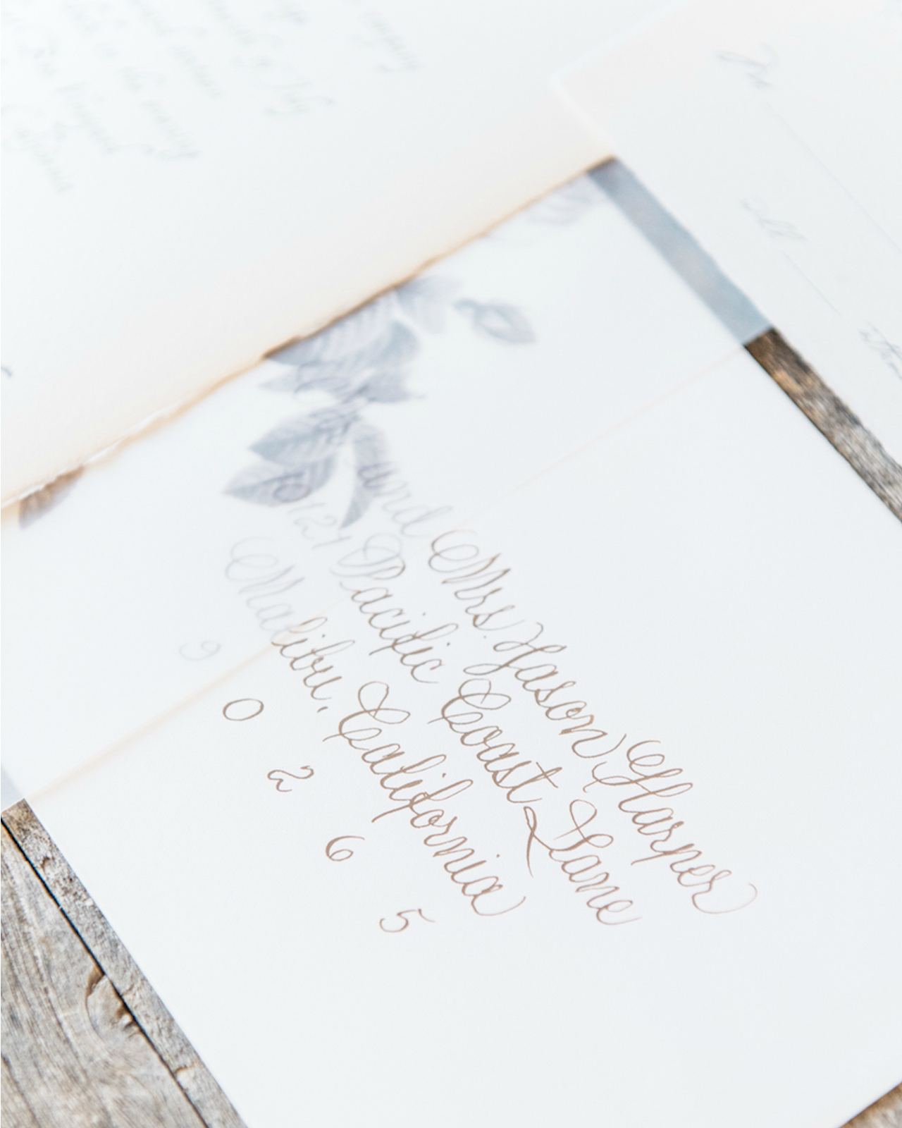Harper Handmade Paper Wedding Invitation Suite, Deckled Edge Paper