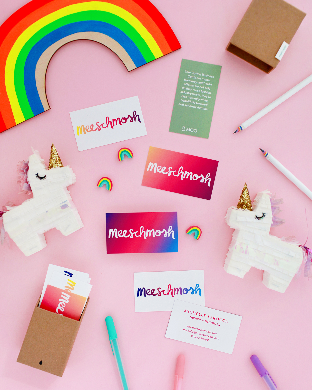 Colorful and Creative Business Cards with MOO Recycled Cotton Business Cards