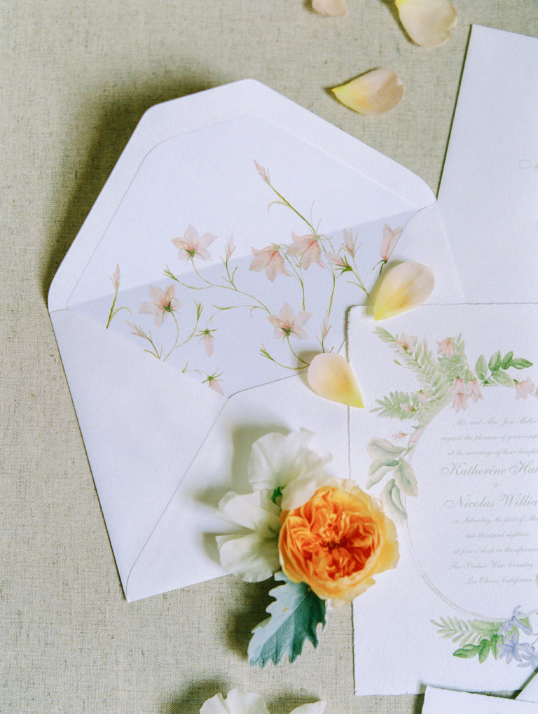 Romantic Wildflower Inspired Wedding Invitations