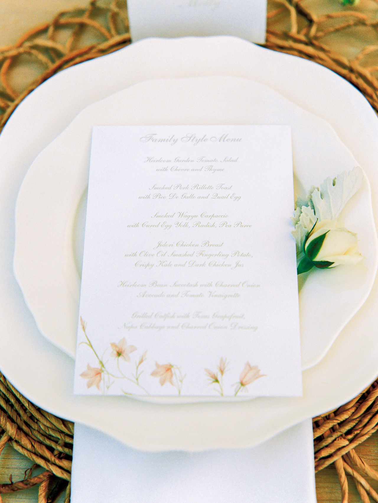 Romantic Wildflower Inspired Wedding Invitations by Honey Paper