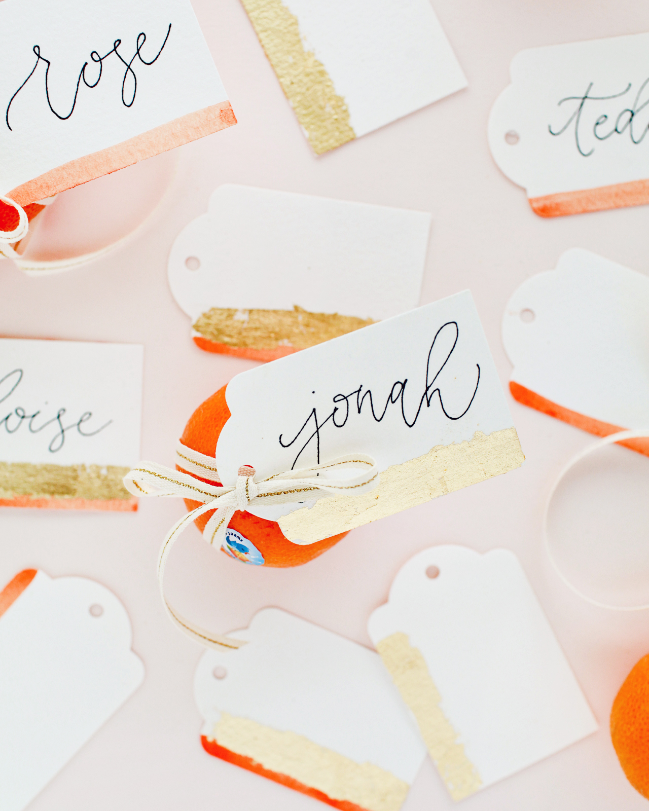 DIY Watercolor and Gold Leaf Gift Tags