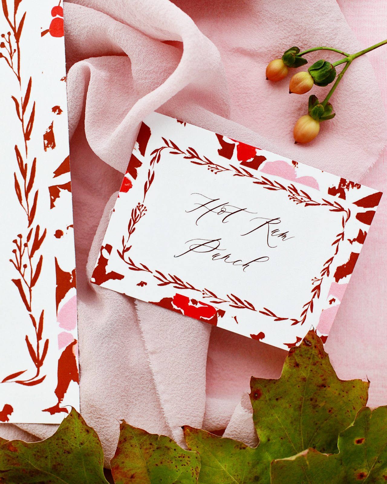 Printble Floral Thanksgiving Dinner Stationery by Juliet Meeks Design