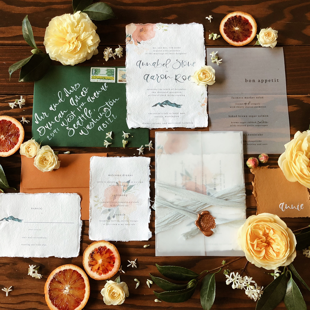 Calligraphy by Pink + Peach