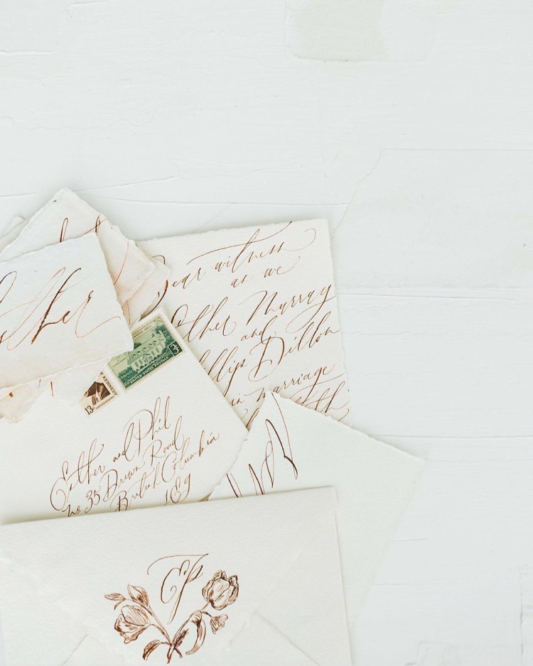 Envelope Inspiration: White Envelopes with Walnut Ink by Hello Maurelle