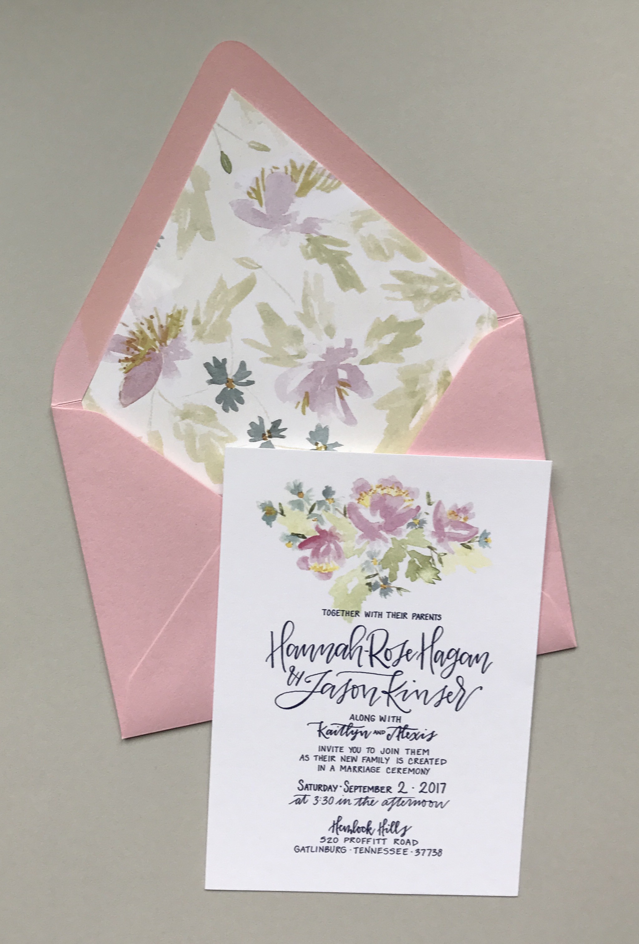 Bright and Cheerful Floral Watercolor Wedding Invitations by Grey Snail Press